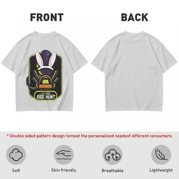 Olive T-Shirt With Alien Bunny Ears Egg Hunt Graphic