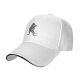 Black Baseball Cap With Dinosaur Musician Graphic Print
