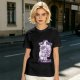 Olive t-shirt with a cute unicorn holding an axe and the text I will cut you into pieces