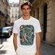 Olive T-shirt with Starry Night Style He-Man vs Skeletor Art