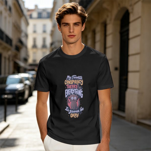 My Favorite Conspiracy Theory Everything Is Gonna Be Okay Cat T-Shirt