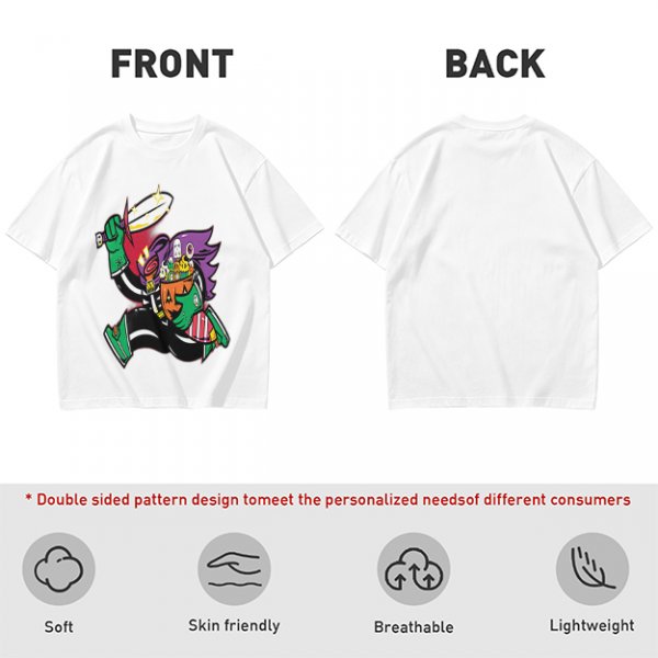 Olive T-shirt with Halloween Jack-o'-lantern Warrior Graphic