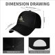 Black Baseball Cap With Skeleton Holding Mug Water Ripple Art