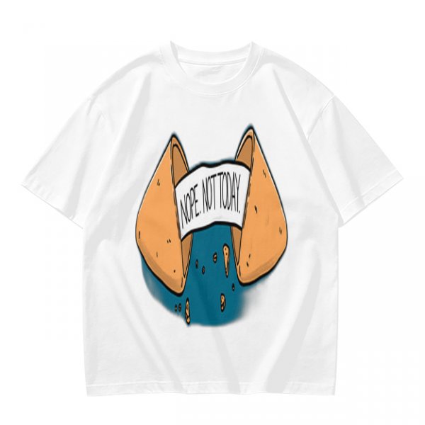Olive T-Shirt With Funny Fortune Cookie 'Nope Not Today' Print