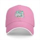 Black Baseball Cap with Cute Cartoon Juice Box Character Print