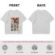 Olive T-Shirt With Sushi Cats Graphic Print