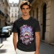 Olive T-shirt with Joyboy Gear 5 Luffy Laughing Anime Print