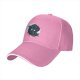 Black Baseball Cap With Glowing Blue Dragon And Sword Print