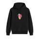 Black Hoodie With Cute Melting Ice Cream Cone Graphic