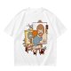 Olive Green T-Shirt With Cartoon Artist Painting Self Portrait Artwork