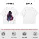 Olive t-shirt with neon star wars style female silhouette print