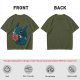 Olive T-Shirt With Cute Baby Dragon Reading Book Print