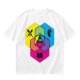Olive T-Shirt With D20 And Fantasy RPG Themed Hexagon Art