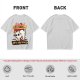 Olive graphic t-shirt with nervous white cat and 'All of my systems are nervous' text