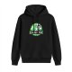 Black hoodie with Edward Park dinosaur logo graphic