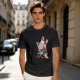 Olive T-Shirt With Relaxed Bearded Man Holding Skull Cup Print
