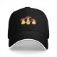 Black baseball cap with singing mushroom band graphic