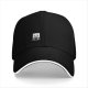 Black Baseball Cap With Cute Drumming Character Embroidery