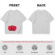 Olive green t-shirt with cute hugging red beans graphic