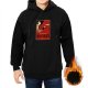 Black Hoodie With Dimitrescu Themed Graphic Print
