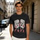 Olive T-Shirt With Retro Cartoon Fighting Ice Cubes Graphic