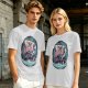 Olive T-shirt with One Piece Thousand Sunny Pirate Ship Print