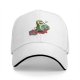Black baseball cap with retro avocado traveler graphic