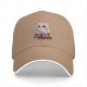 Black baseball cap with grumpy fluffy cat holding knife and 'Fluff Around And Find Out' text