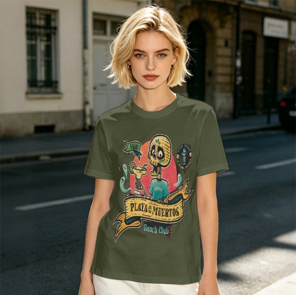 Playa de los Muertos Beach Club Skeleton Margarita T-Shirt