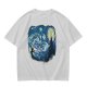 Olive T-Shirt with Starry Night Art Print