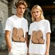 Olive Green T-Shirt With Capybara Rear View Graphic