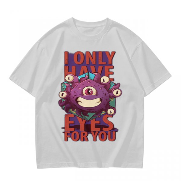 Olive T-Shirt With Beholder Monster 'I Only Have Eyes For You' Print