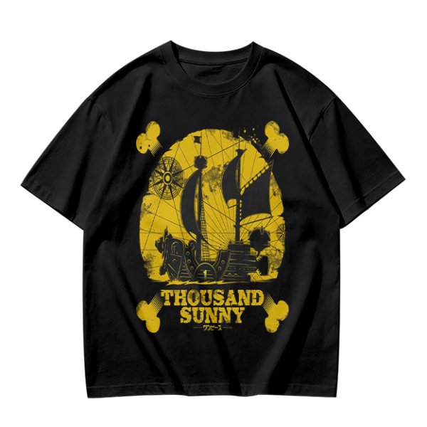 One Piece Thousand Sunny Pirate Ship Graphic T-Shirt