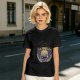 Olive Green T-Shirt with UFO Abducting Cow Graphic