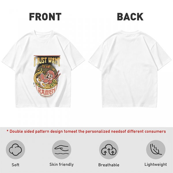I Just Want To Eat Ramen Cute Anime Character T-Shirt
