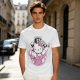 Olive t-shirt with muscular Hello Kitty graphic and 'I Took The Stairs' text