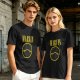 Olive T-Shirt with Marvin Text and Simple Face Graphic