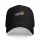 Black baseball cap with chocolate cat graphic design