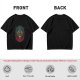 Olive Green T-Shirt With Colorful Mystical Geometric Tree Print