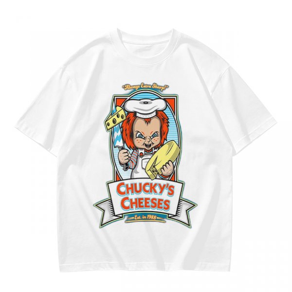 Chucky's Cheeses Horror Themed Graphic T-Shirt