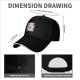 Black baseball cap with cute dinosaur dessert graphic print