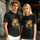 Olive graphic t-shirt with Dark Souls metal-style print