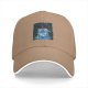 Black Baseball Cap With Christmas Cheshire Cat Print