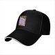 Black Baseball Cap With Funny Cat Couch Killer Tarot Art Print