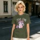 Olive T-Shirt with Too Fab Cool Unicorn Graphic Print