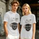 Olive Glitch Coffee Themed Graphic T-Shirt