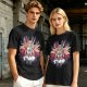 Olive T-Shirt Featuring Fantasy Warrior Princess With Sword Art