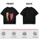 Olive T-Shirt with Dancing Pizza Slice and Heart Graphic