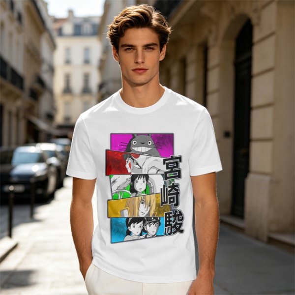Studio Ghibli Anime Characters Graphic T-Shirt