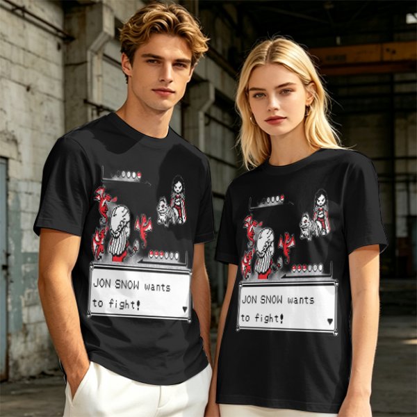 Jon Snow wants to fight Game of Thrones Pokemon style graphic tee